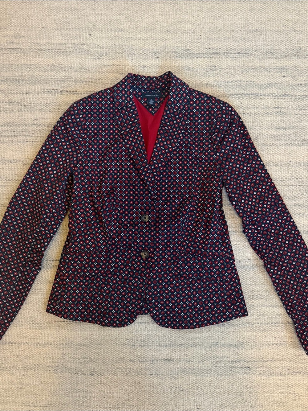 Tommy Hilfiger Navy & Red Patterned Women’s Blazer